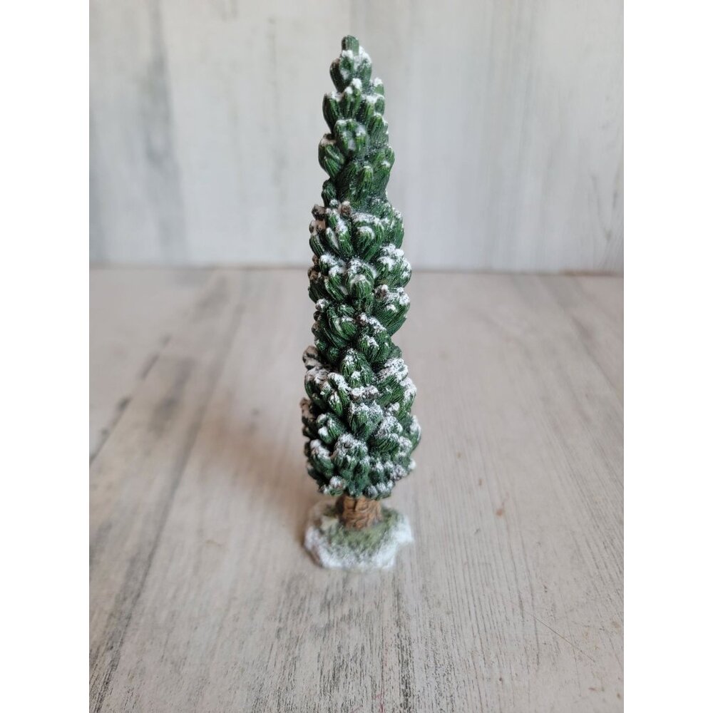 Dept 56‎ skinny snow covered pine tree village accessory Xmas